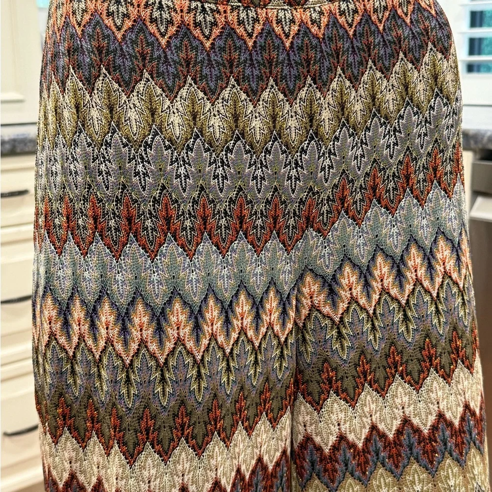 AKIRA Chicago Black Label Vibrant Chevron Knit Pants Small - Picture 2 of 9